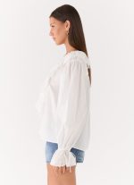 Verrin Cotton Blouse - White - 图片 3