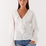 Verrin Cotton Blouse - White