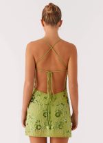 Vietta Sequin Cami Micro Mini Dress - Lime - 图片 3