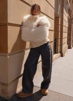 Virginia Cropped Faux Fur Jacket - Ivory - 图片 3