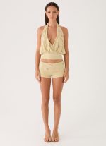 Vivienne Halter Top - Pale Olive - 图片 4