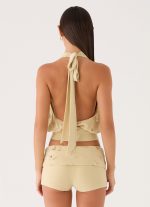 Vivienne Halter Top - Pale Olive - 图片 3