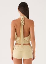 Vivienne Mini Shorts - Pale Olive - 图片 2