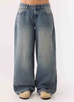 Waylon Low Rise Denim Jeans - Mid Wash Blue - 图片 3