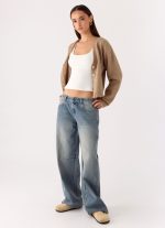 Waylon Low Rise Denim Jeans - Mid Wash Blue - 图片 7