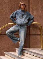 Waylon Low Rise Denim Jeans - Mid Wash Blue - 图片 2