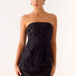 Wear My Kiss Mini Dress - Black