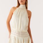 Willow Chiffon Mini Dress - Ivory