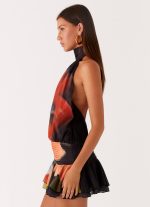 Willow Chiffon Mini Dress - Moody Floral - 图片 3