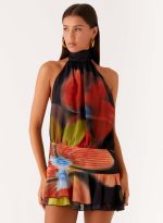 Willow Chiffon Mini Dress - Moody Floral - 图片 5