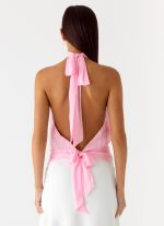 Willow Chiffon Top - Baby Pink - 图片 3