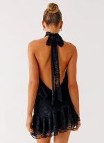 Willow Lace Mini Dress - Black Lace - 图片 4