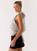Willow Sequin Top - Silver - 图片 8