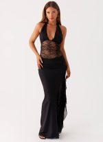 Wrenna Halter Neck Maxi Dress - Black - 图片 9