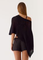 Yas Knit Cape - Black - 图片 3