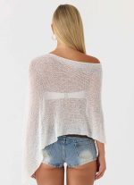 Yas Knit Cape - Off White - 图片 3