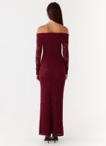 Yours Always Lace Maxi Dress - Merlot - 图片 3