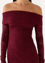 Yours Always Lace Maxi Dress - Merlot - 图片 5