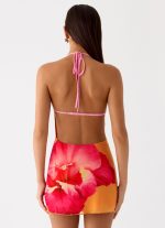 Yura Mini Dress - Orange Floral Spritz - 图片 3