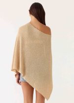 Zaire Infinity Multiway Knit Cape - Shimmer Gold - 图片 3