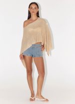 Zaire Infinity Multiway Knit Cape - Shimmer Gold - 图片 5