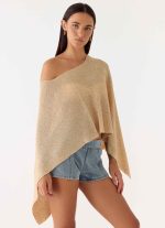 Zaire Infinity Multiway Knit Cape - Shimmer Gold - 图片 6
