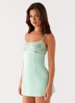 Zion Beaded Micro Mini Dress - Sage - 图片 4