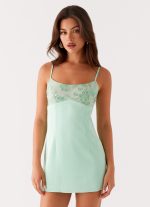 Zion Beaded Micro Mini Dress - Sage - 图片 6