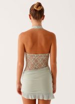 Tate Mesh Mini Dress - Sage - 图片 5