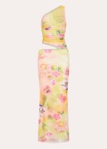 Seranella One Shoulder Maxi Dress - Sunburst Floral - 图片 7
