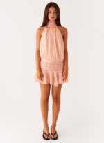 Willow Chiffon Mini Dress - Orange - 图片 2