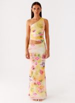 Seranella One Shoulder Maxi Dress - Sunburst Floral - 图片 2