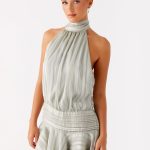 Willow Chiffon Mini Dress - Green