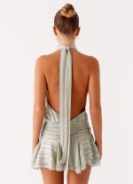 Willow Chiffon Mini Dress - Green - 图片 5